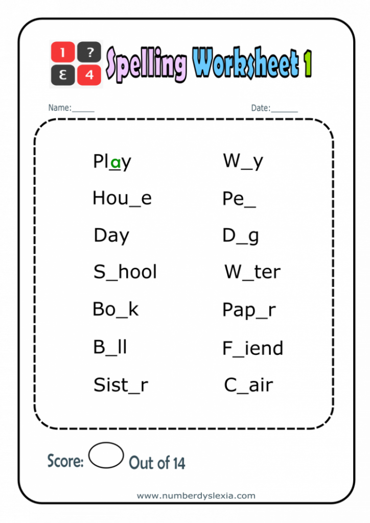 Free Printable Spelling Worksheets