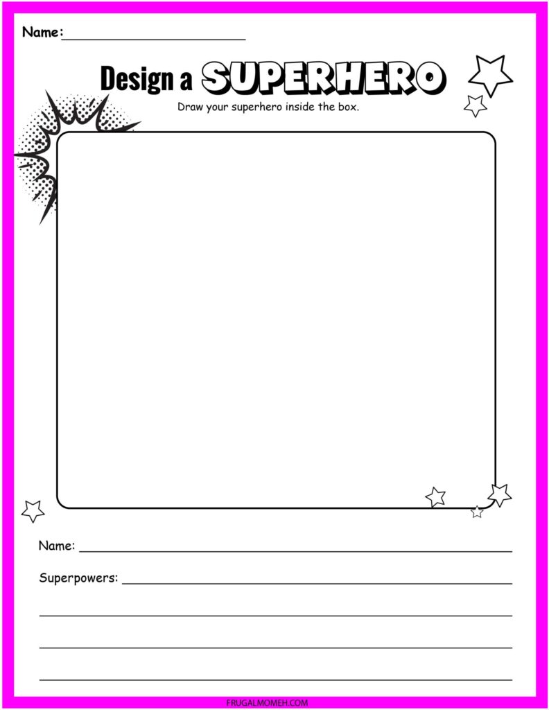 FREE Printable Superhero Worksheets Activity Sheets Frugal Mom Eh 