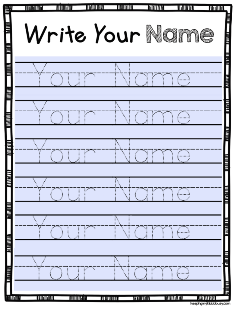 Free Printable Traceable Name Worksheets