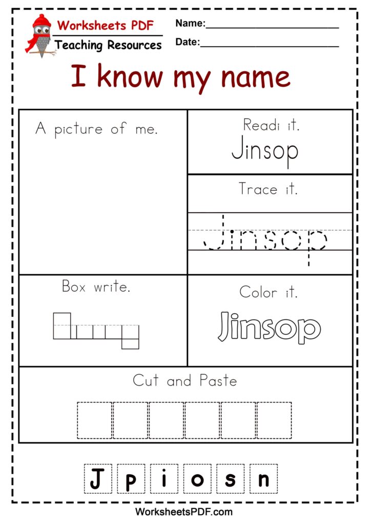 Free Printable Tracing Names Worksheets