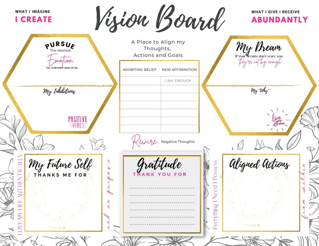 Free Printable Vision Board Template