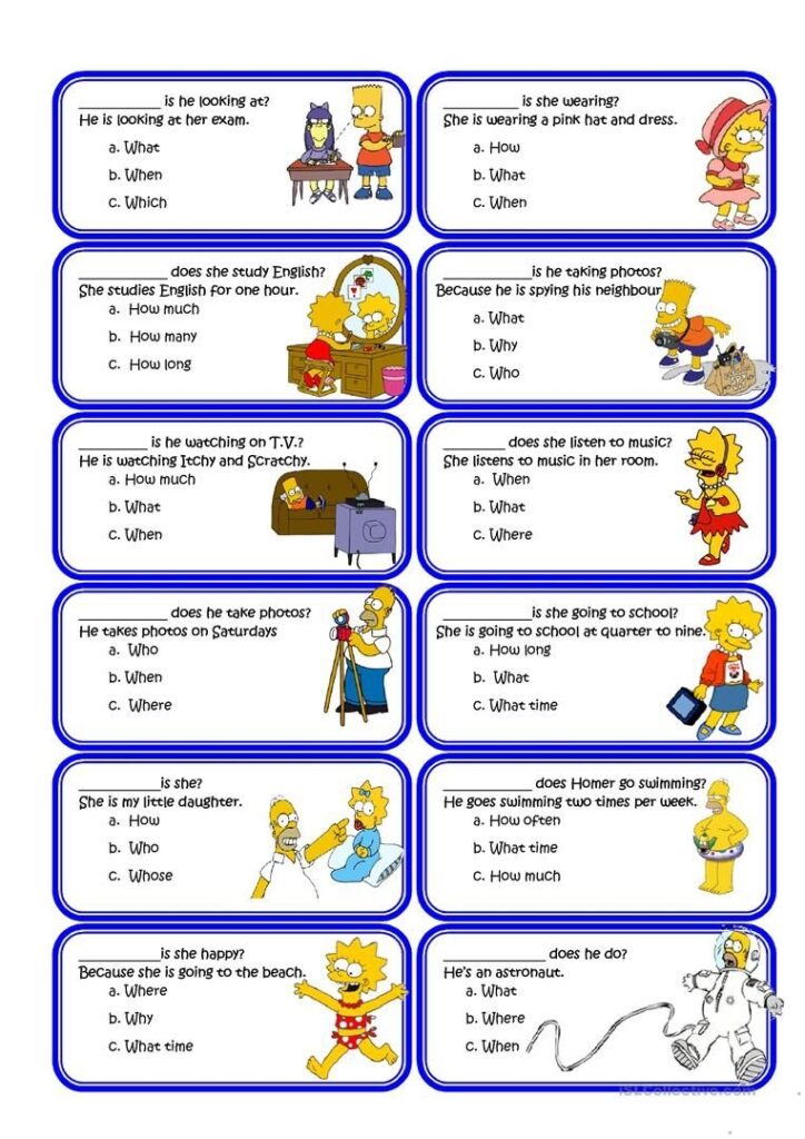 Free Printable Wh Questions Worksheets Printable Kids Entertainment