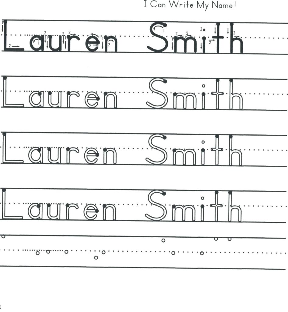 Free Printable Writing Name Worksheets