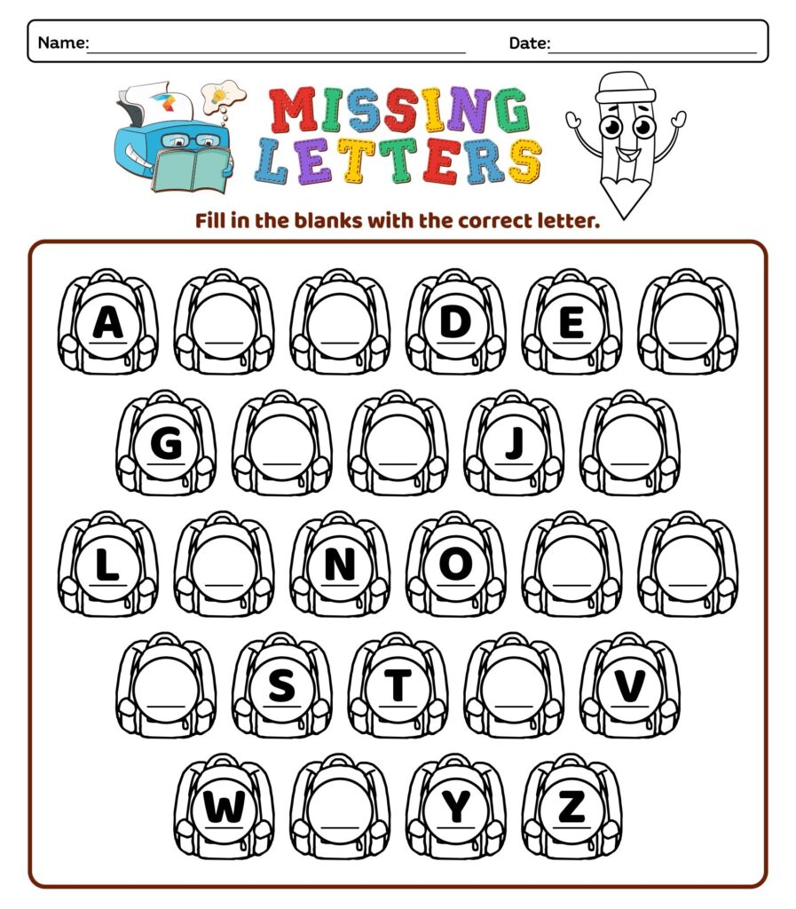 Free Printables For Kindergarten Alphabet