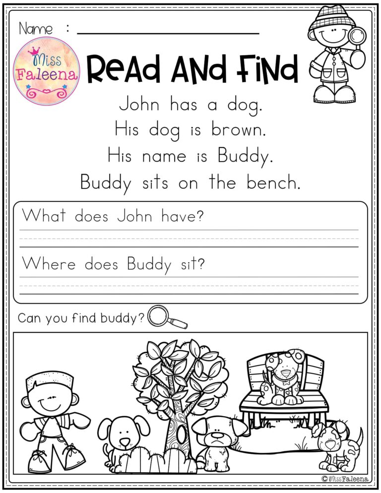 Free Reading Printables For Kindergarten