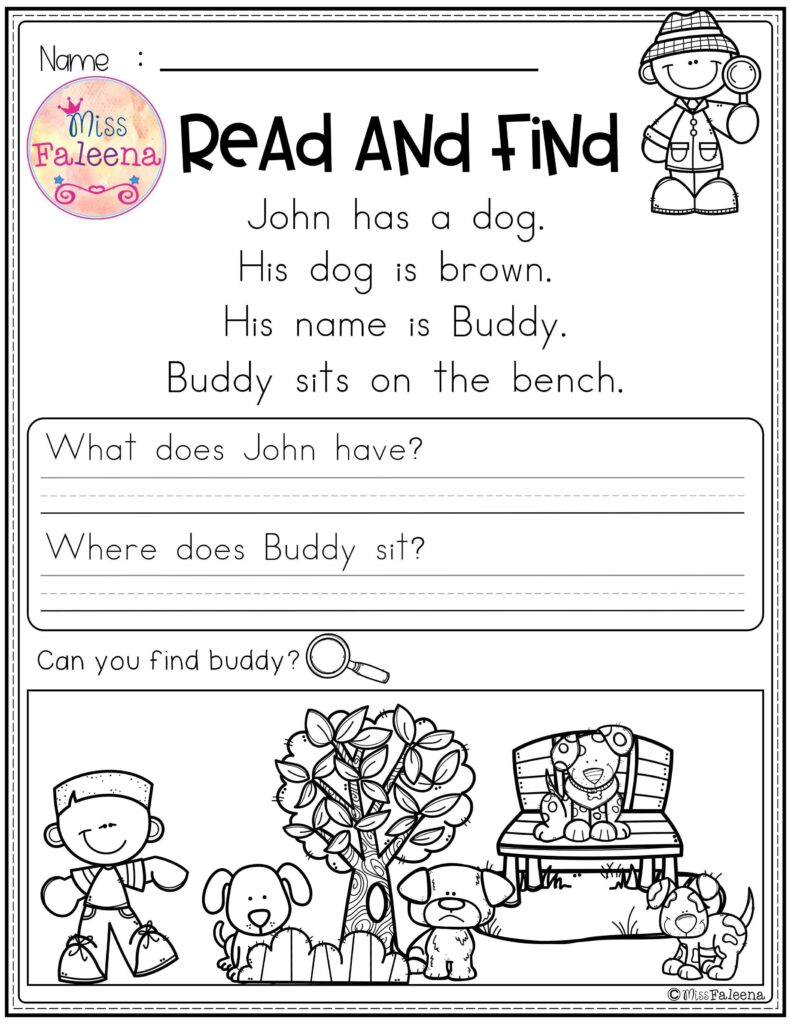 Free Reading Printables For Kindergarten