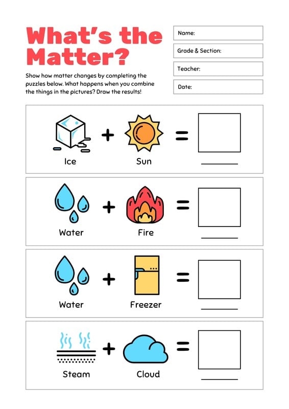 Free Science Printables For Elementary