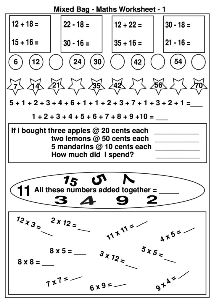 Free Second Grade Math Worksheets Activity Shelter Free Printable 