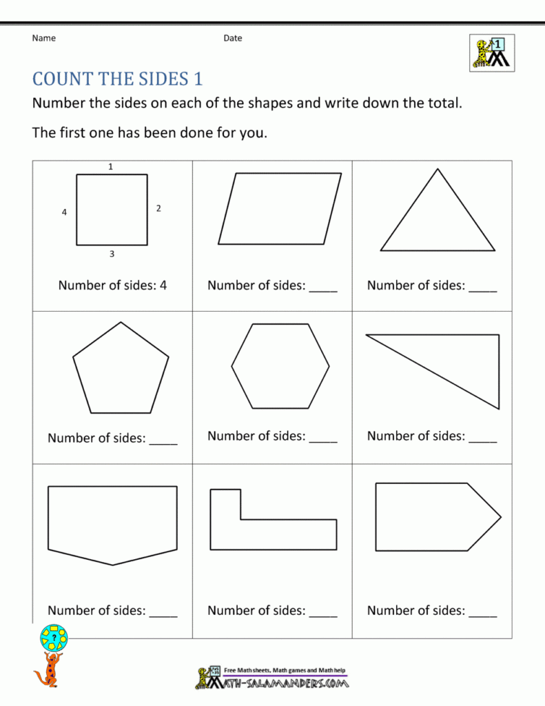 Geometry Grade 1 Worksheet K5