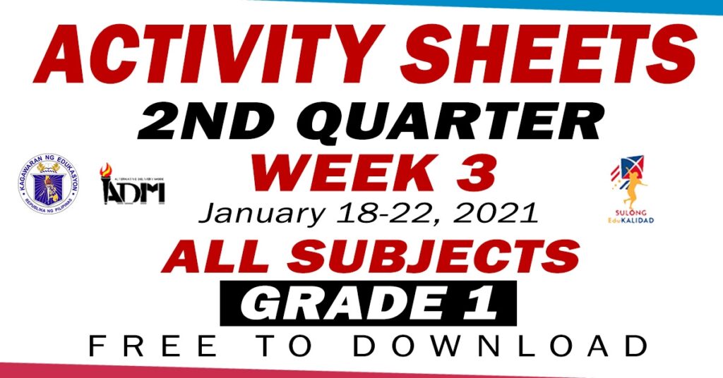 Grade 2 Activity Sheets 4th Quarter