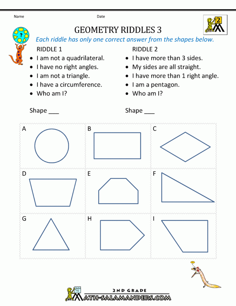 Grade 2 Geometry Worksheets Pdf