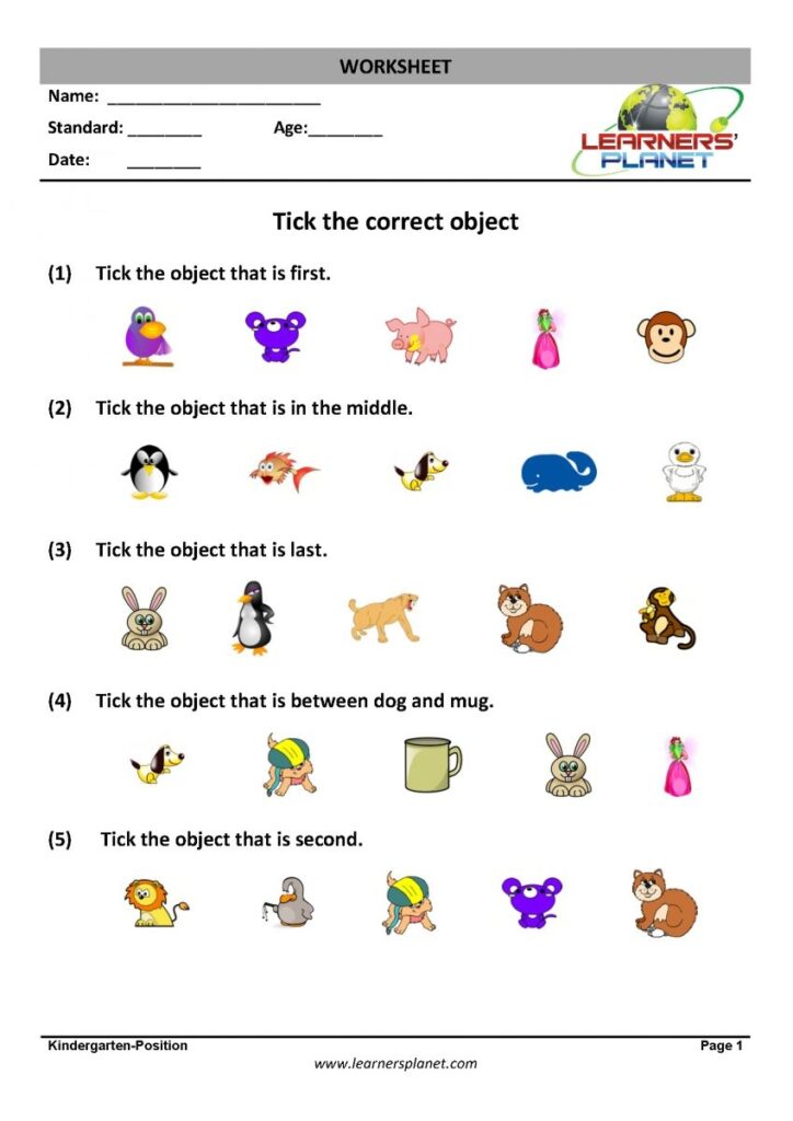 Grade 2 Position And Motion Worksheet