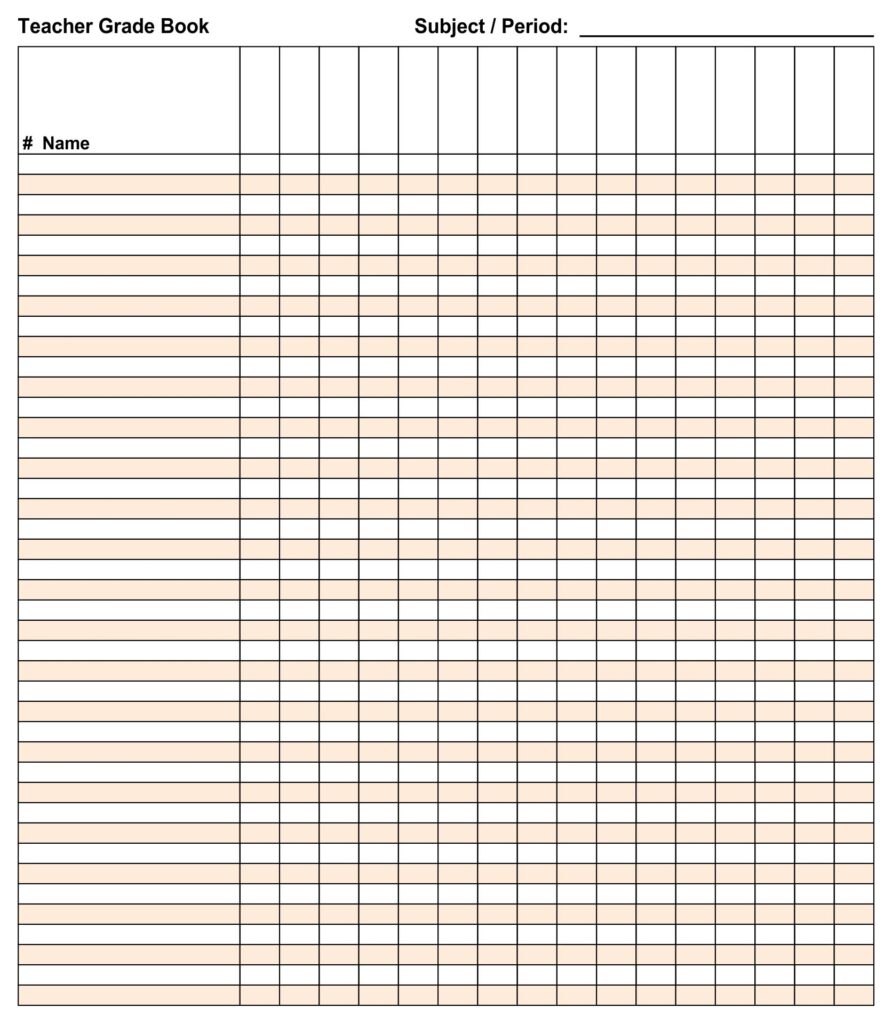 Grade Sheets For Teachers 10 Free PDF Printables Printablee