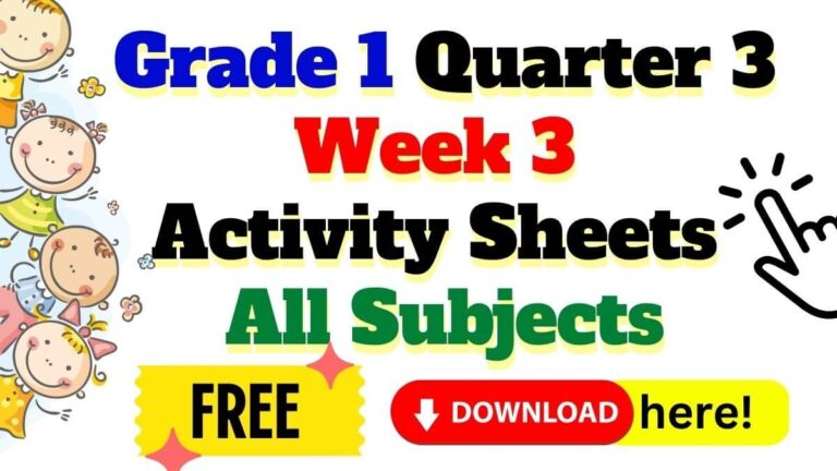 GRADE Updated LEARNING ACTIVITY SHEETS Q3 Week 1 March 48 OFF