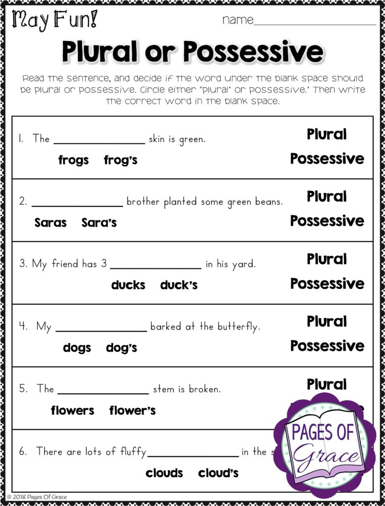 Grammar Worksheets For Grade 2