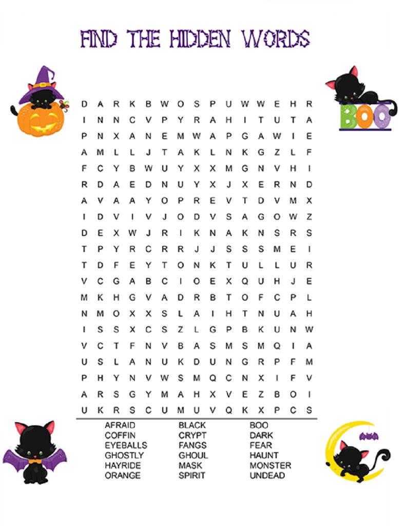 Halloween Printable Activities