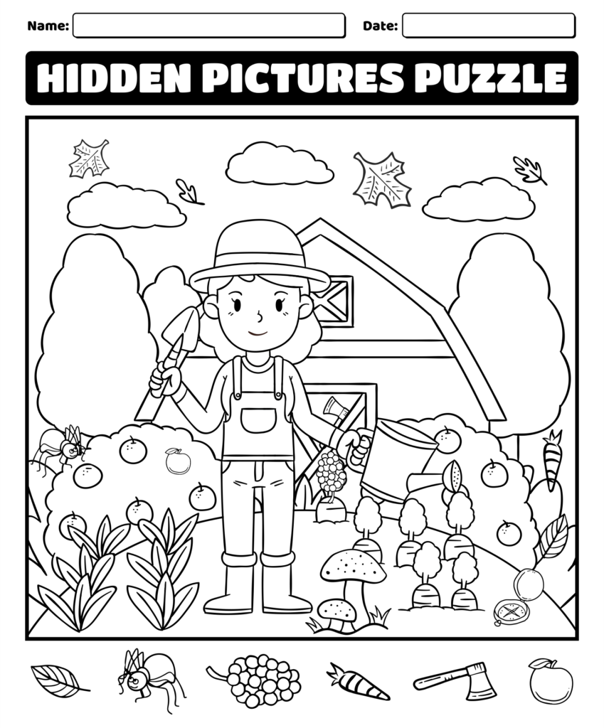 Hidden Object Printable Worksheets