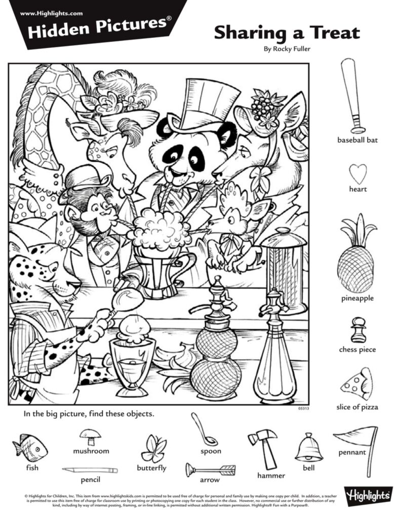 Hidden Picture Free Printables For Kids