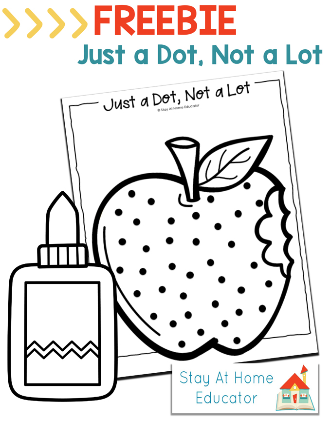 Just A Dot Not A Lot Free Printable Stay At Home Educator Free 