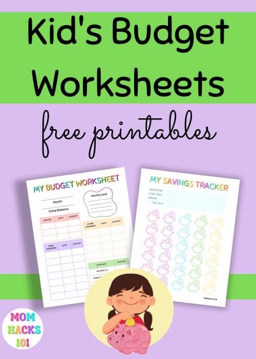 Kid s Budget Worksheets FREE Printable Mom Hacks 101