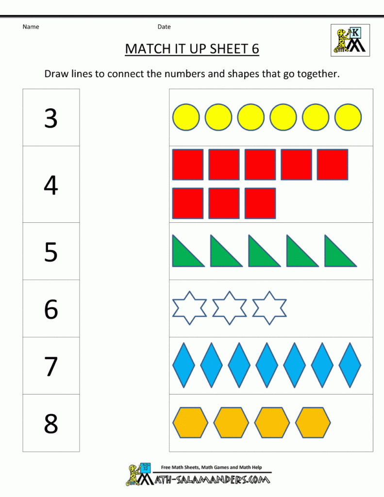 Kindergarten Free Printable Worksheets