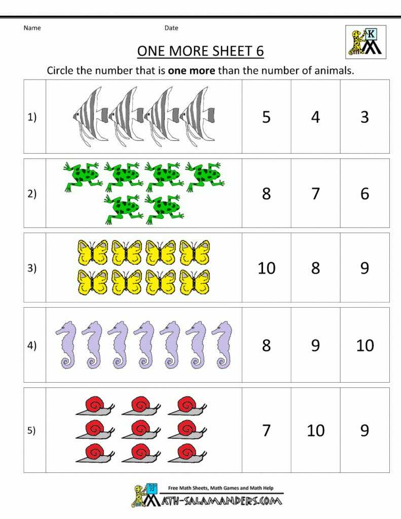 Kindergarten Math Worksheets