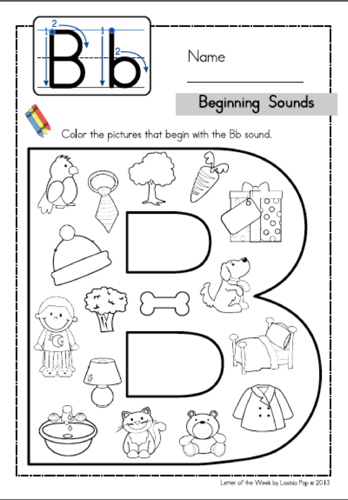 Letter B Worksheets Preschool Thekidsworksheet