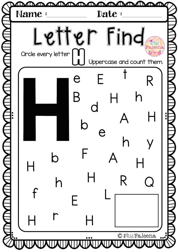 Letter H Printable Worksheets Printable Word Searches