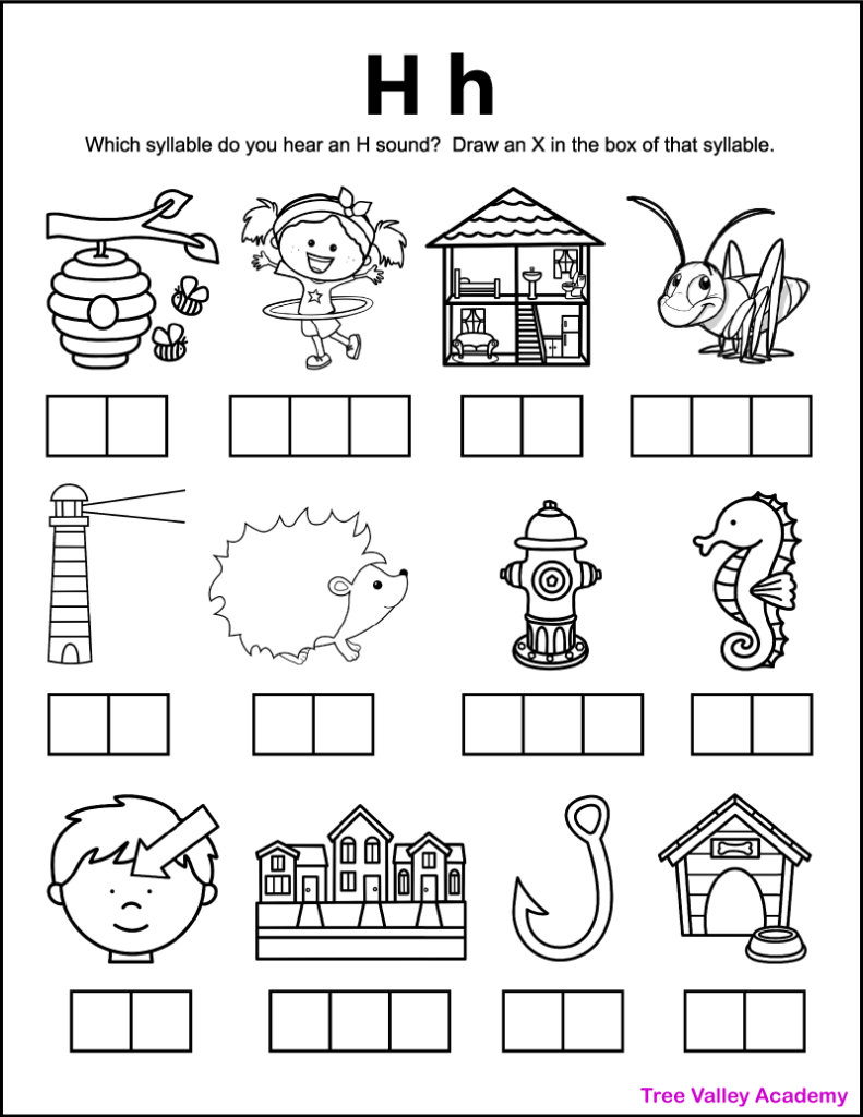 Letter H Sound Worksheets Tree Valley Academy Worksheets Library