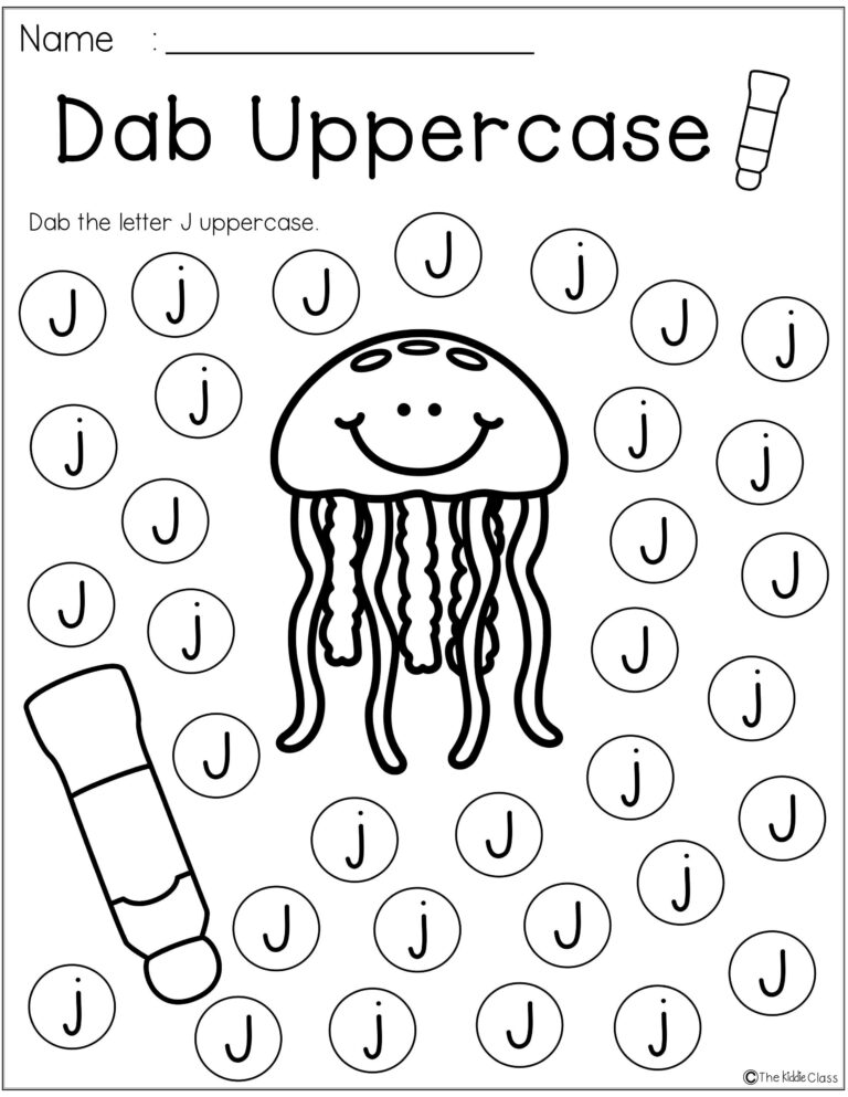 Letter J Worksheets Kindergarten