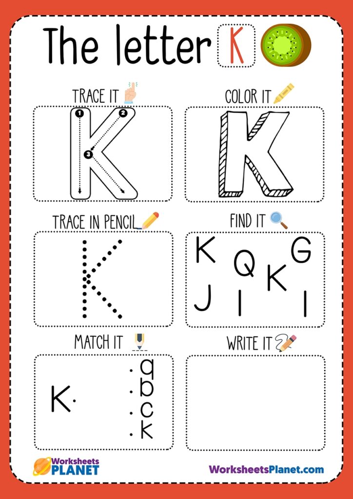 Letter K Worksheet