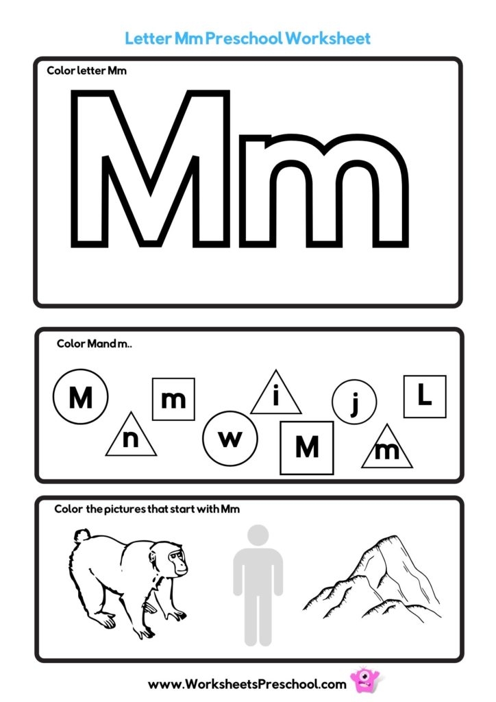 Letter M Worksheets 4 Free PDF Printables