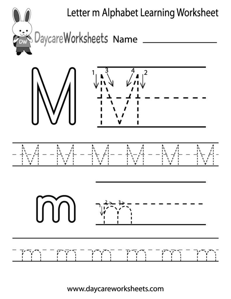 Letter M Worksheets Preschool Free