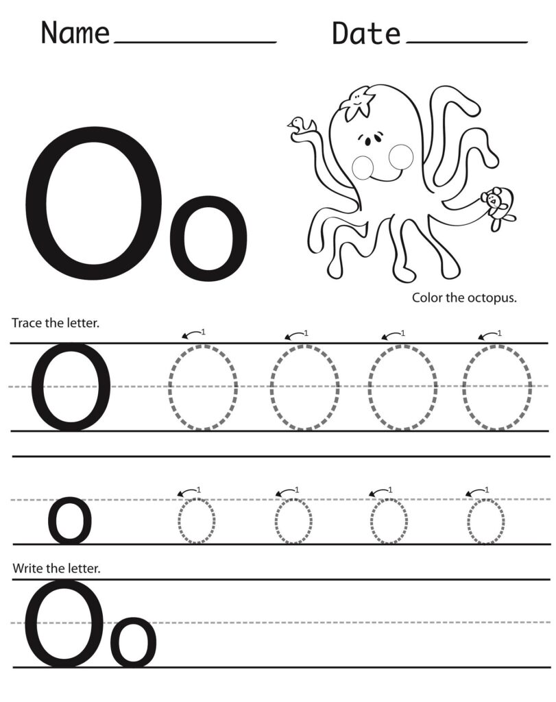 Letter O Worksheet Kindergarten