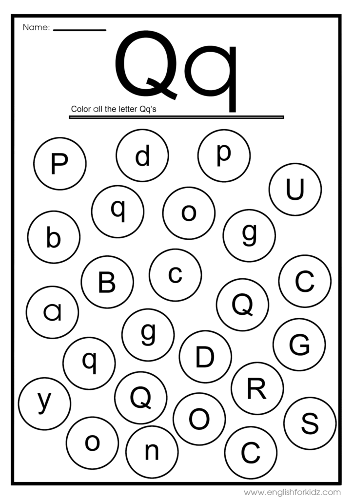 Letter Q Worksheets