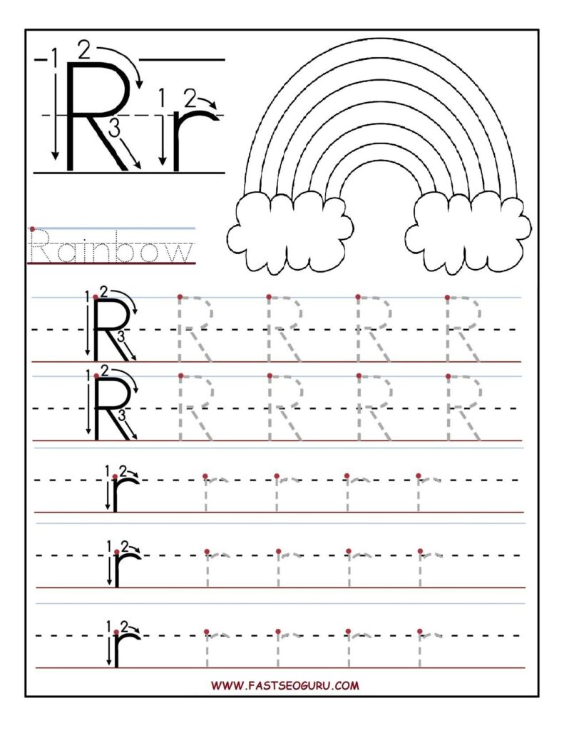 Letter R Kindergarten Worksheets