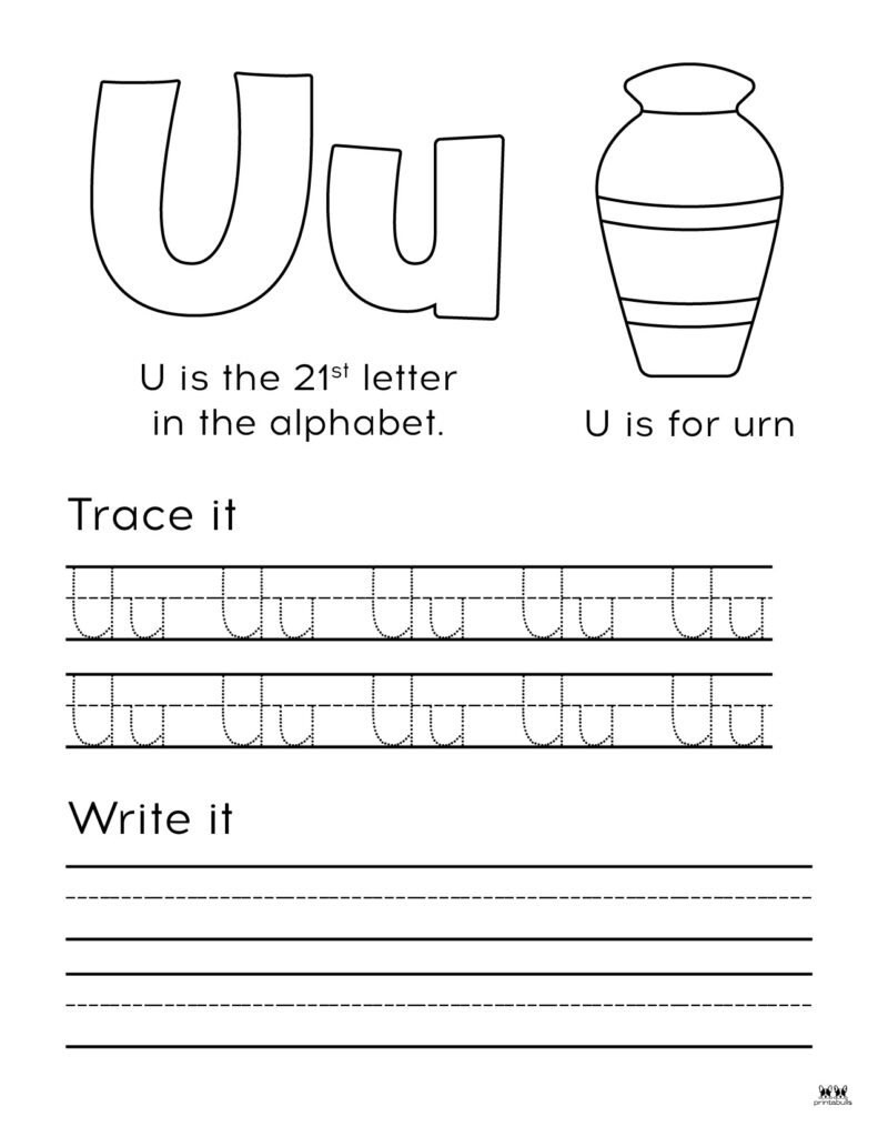 Letter U Worksheets 50 FREE Printables Printabulls