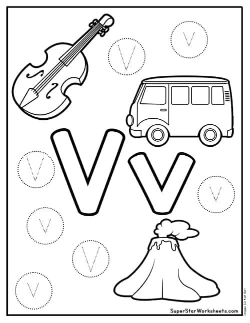 Letter V Worksheets Superstar Worksheets