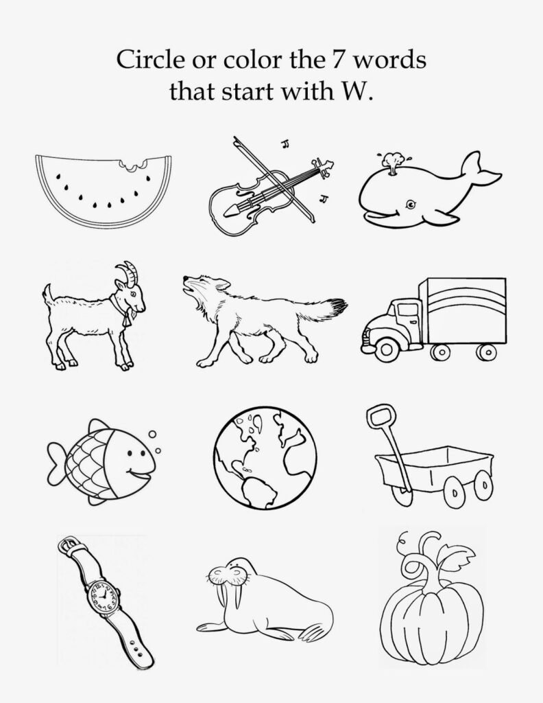 Letter W Worksheets For Pre K AlphabetWorksheetsFree