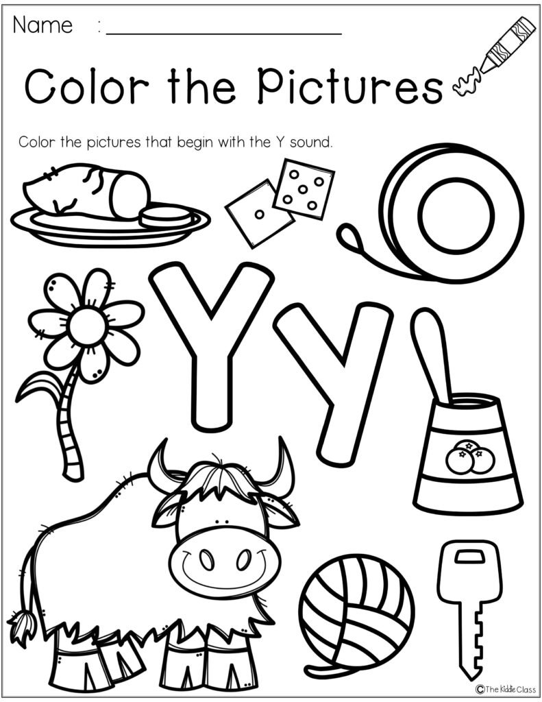 Letter Y Preschool Worksheets