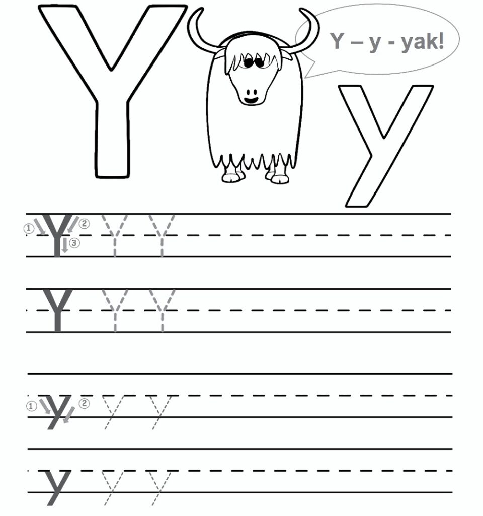 Letter Y Worksheets Alphabet 101 Activity