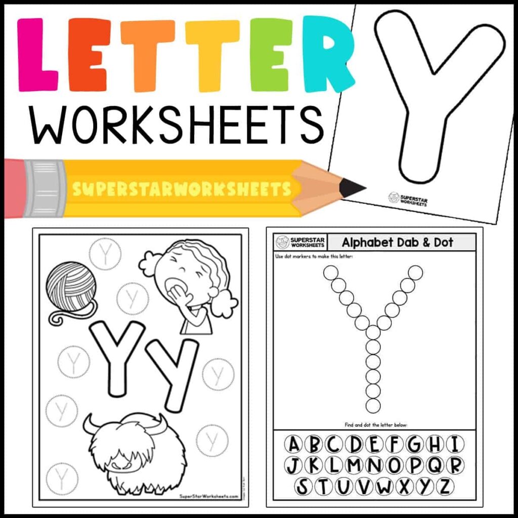 Letter Y Worksheets Superstar Worksheets