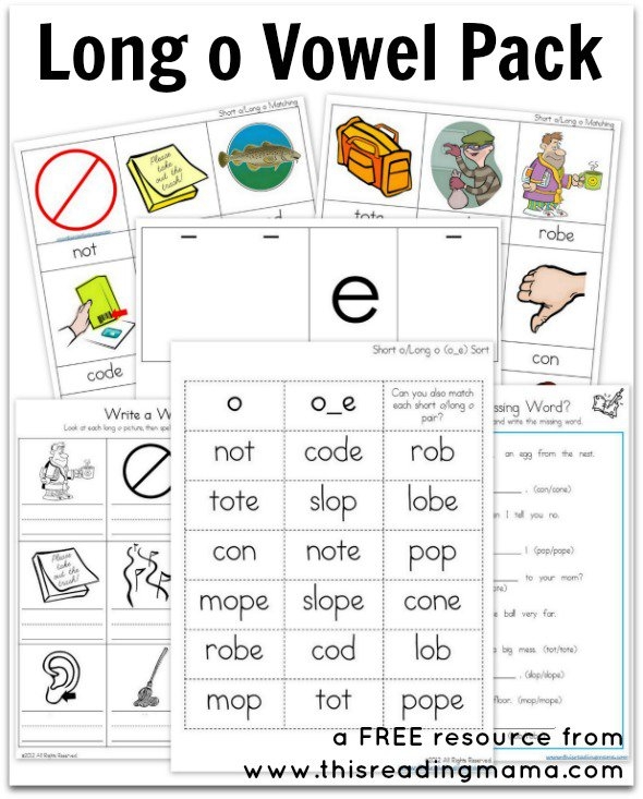 Long O Worksheets For First Grade Free