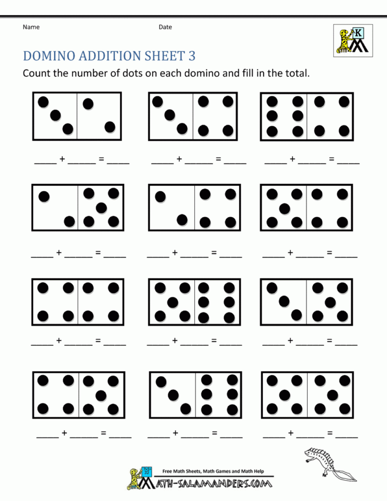 Math Problems For Kindergarten Worksheets