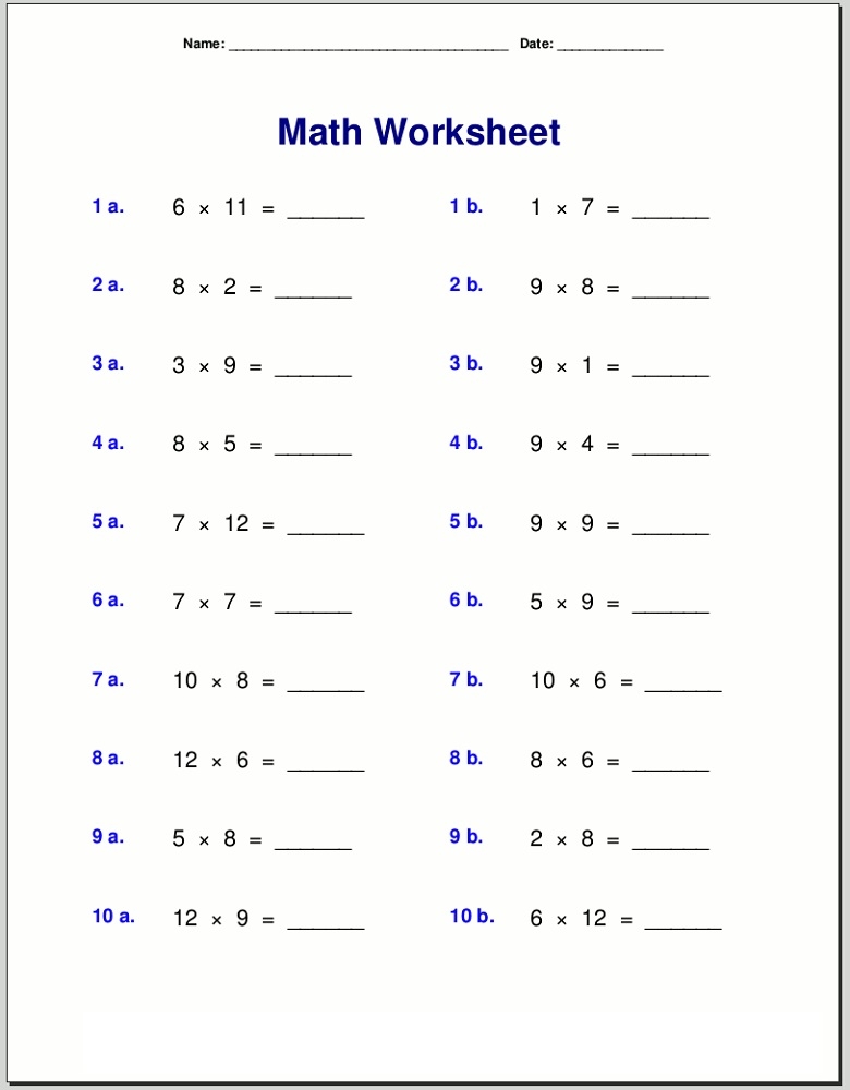 Math Quiz Worksheets To Print Activity Shelter