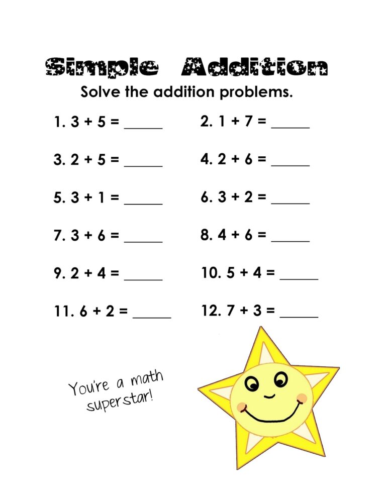 Math Sheets For Grade 1 To Print Activity Shelter