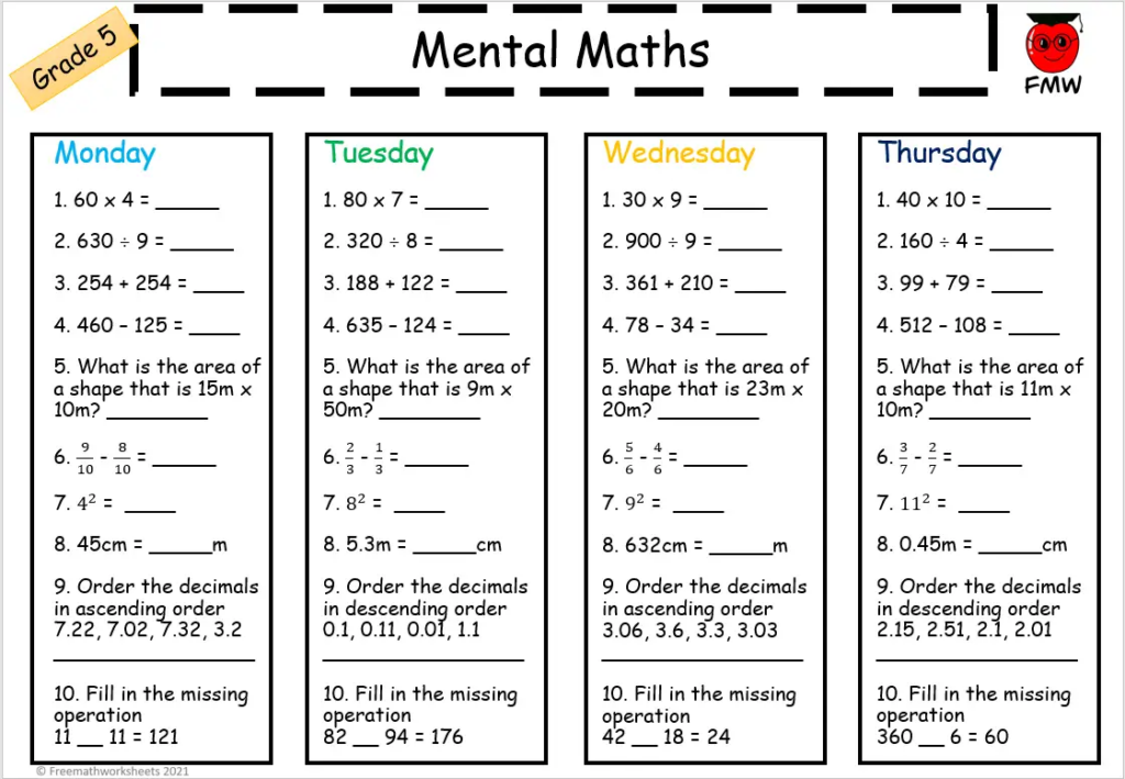 Math Worksheets For All Grades Upwork Worksheets Library