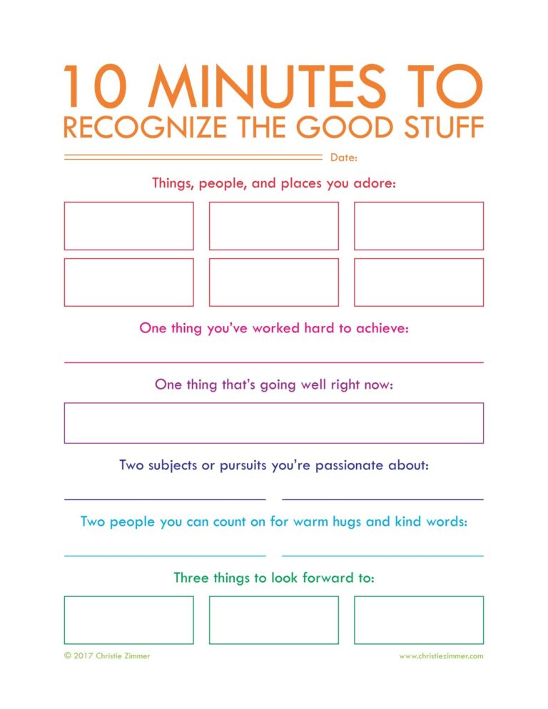 Mental Health Worksheets For Adults