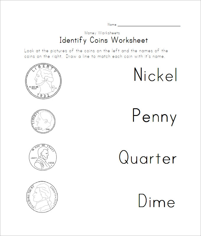 Money Worksheets Kindergarten Pdf Printable Online