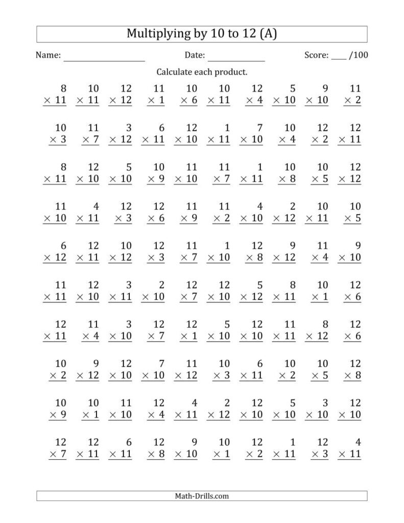 Multiplication Worksheets X2 PrintableMultiplication